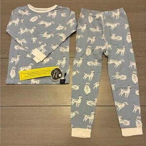 NWT Sweet Bamboo" children's pajamas with a white dalmatian dog print size 3T